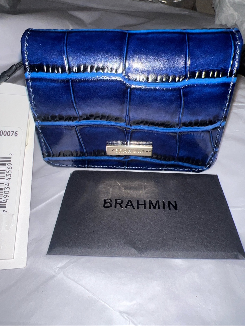 Brahmin Clementine Navy Windswept wallet